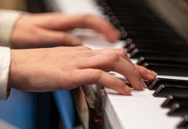 Piano les in De Kubus in Lelystad.