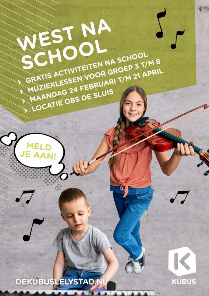 Afbeelding flyer activiteiten West na School Lelystad